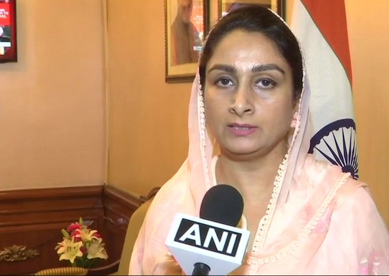 Union Minister for Food Processing Harsimrat Kaur Badal