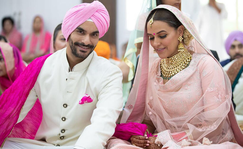 Neha Dhupia with Angad Bedi