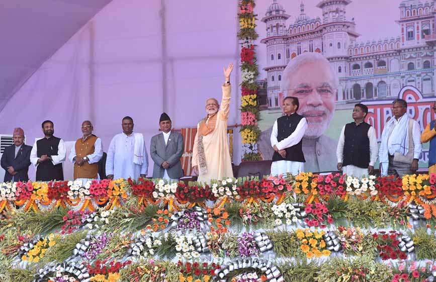 Prime Minister Narendra Modi along with Nepali dignities  