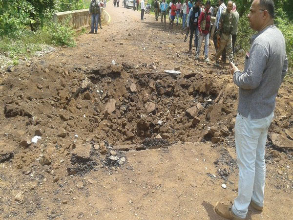 IED blast on a police vehicle in Dantewada's Cholnar Village