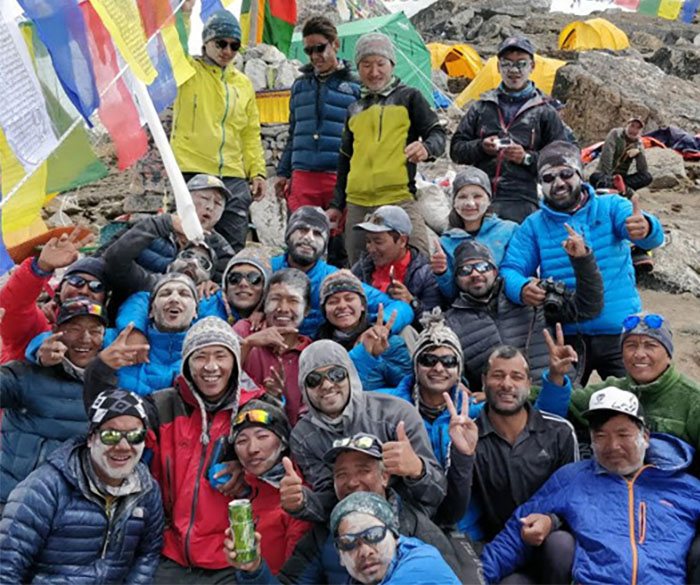 Team ONGC at Kanchenjunga Base Camp