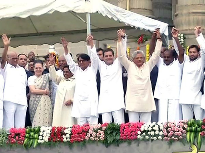 Opposition parties at the swearing-in ceremony