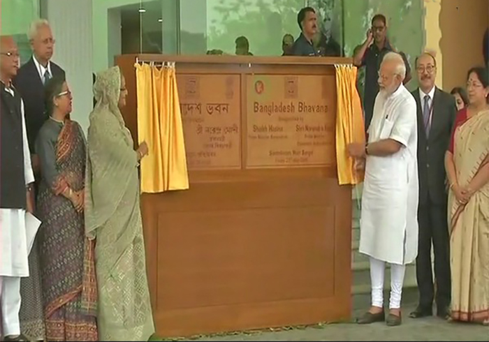 Prime Minister Narendra Modi and his Bangladeshi counterpart Sheikh Hasina