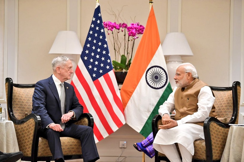 Prime Minister Narendra Modi and US Secretary of Defense James Mattis