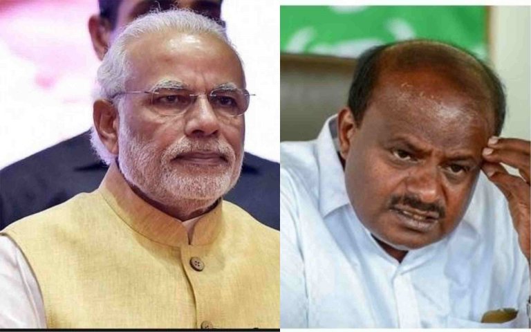 Karnataka Chief Minister H.D. Kumaraswamy and Prime Minister Narendra Modi