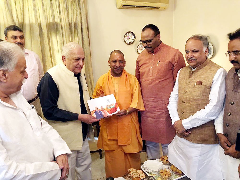 Uttar Pradesh Chief Minister Yogi Adityanath meets eminent cardiologist Mansoor Hasan