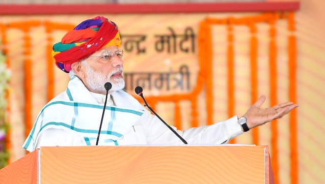  Prime Minister Narendra Modi addressing a gathering