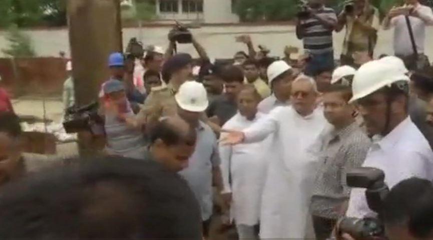 Bihar Chief Minister Nitish Kumar taking stock of the situation