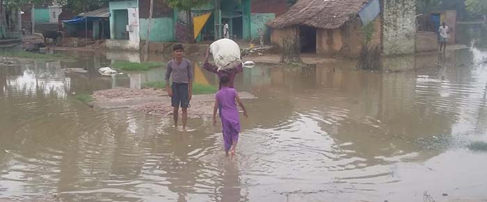 Flooded area nearby Agra 