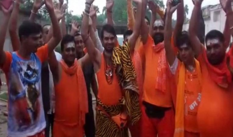 Tej Pratap dressed as Lord Shiva