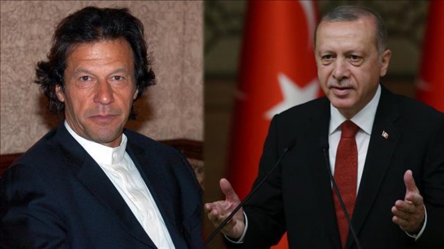 Turkish President Recep Tayyip Erdogan and Imran Khan