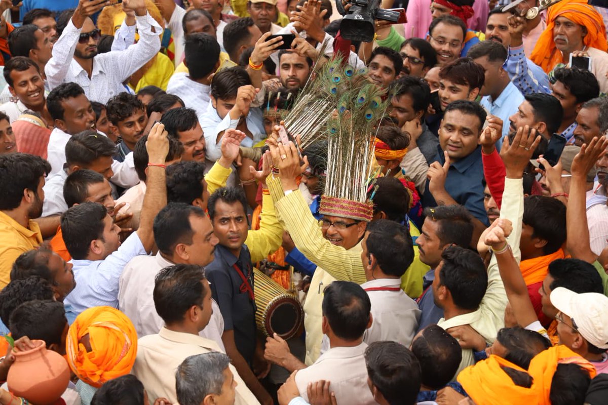 Madhya Pradesh Chief Minister Shivraj Singh Chouhan  at Jan Ashirwad Yatra