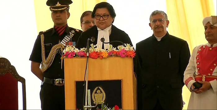 Justice Gita Mittal taking oath