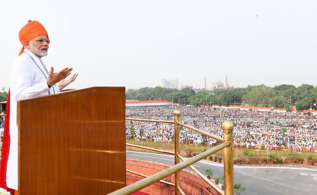 Prime Minister Narendra Modi  during Independence Day address