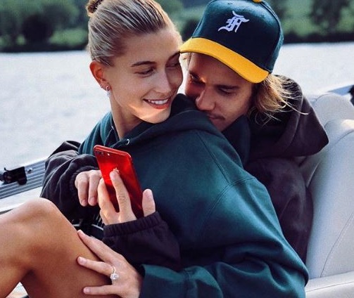 Hailey Baldwin with Justin Bieber