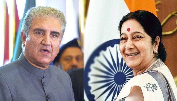 Sushma Swaraj and Shah Mehmood Qureshi