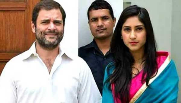 राहुल गांधी के साथ सदर विधायक अदिति सिंह (फाइल फोटो)