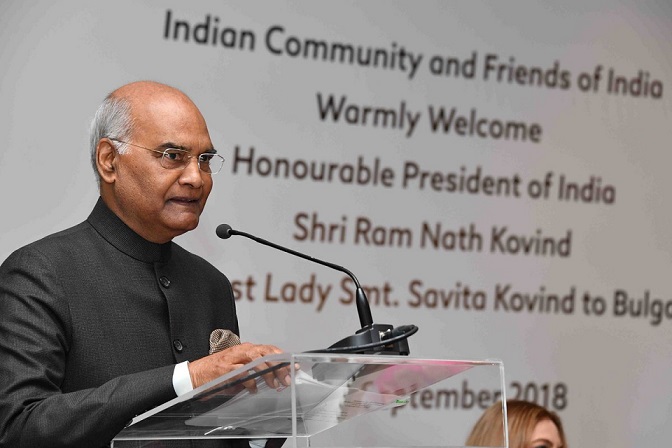 President Ram Nath Kovind addressing a gathering