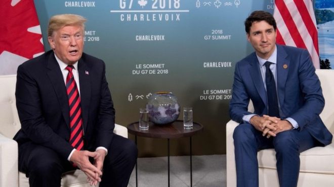 US President Donald Trump and Canadian Prime Minister Justin Trudeau