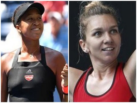 Naomi Osaka and Simona Halep (File photo)