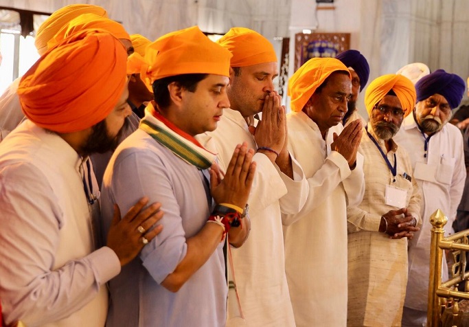 Rahul Gandhi visited a gurudwara