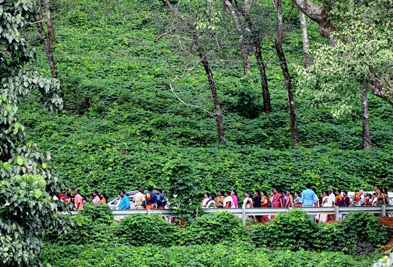 Women began trekking to Sabarimala hill