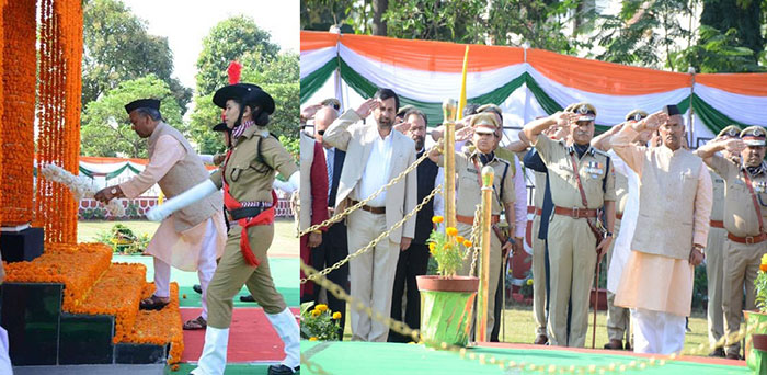 सैनिकों को श्रद्धांजलि अर्पित करते सीएम त्रिवेन्द्र सिंह रावत