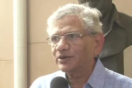 Sitaram Yechury while speaking to the media