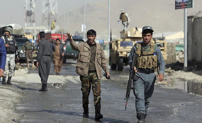 Afghan election observers at a polling centre in Kabul