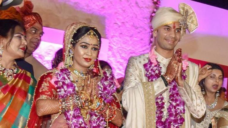 Tej Pratap Yadav and  Aishwarya Rai marriage's picture  in Patna in May