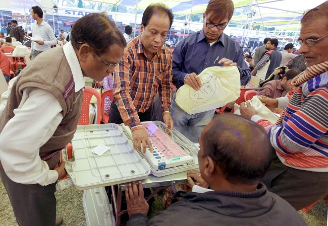 EC Official working during MP Assembly Elections