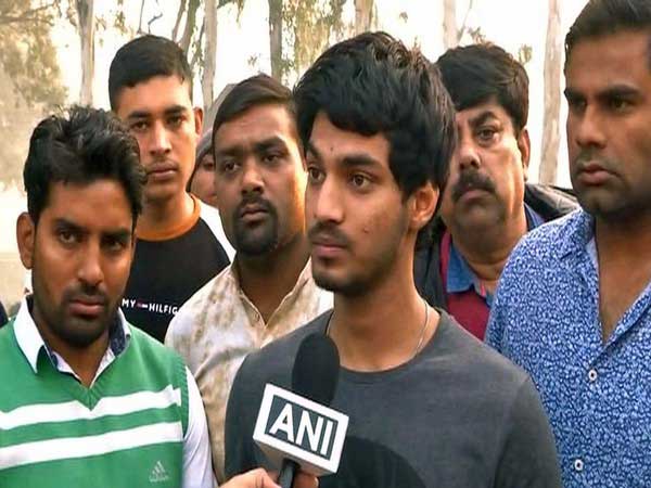 Abhishek, son of deceased cop Subodh Kumar who was killed on Monday in Bulandshahr violence