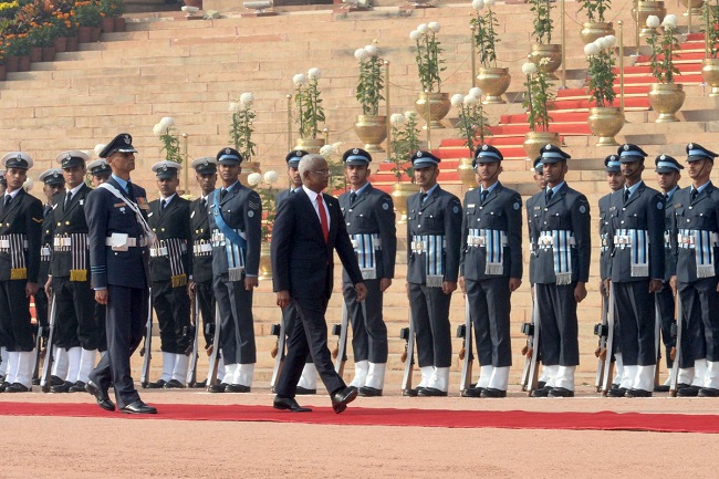 Maldives President Solih receives ceremonial welcome