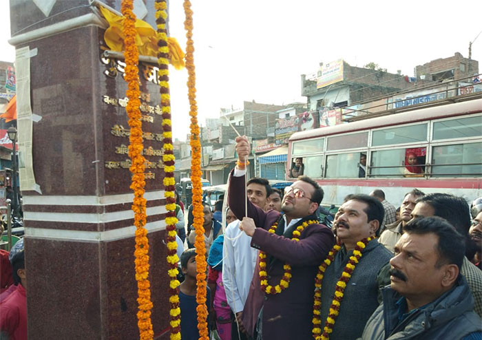 श्री श्याम शक्ति धाम का उद्घाटन करते विधायक-चेयरमैन