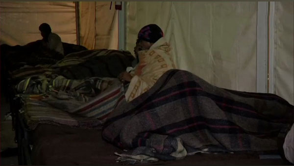 Visual from a night shelter in Nizamuddin area