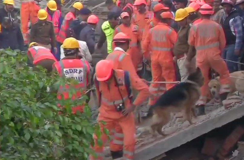 NDRF teams at the site