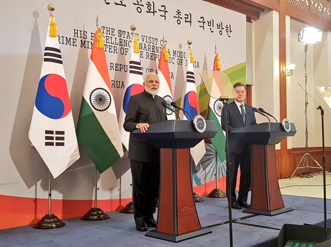 Prime Minister Narendra Modi and President Moon