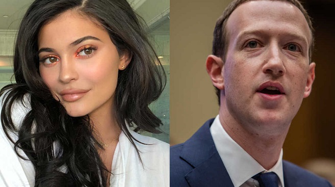 Kylie Jenner and Mark Zuckerberg