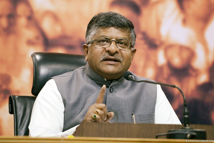 Union minister Ravi Shankar Prasad