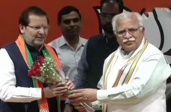 Three-term Haryana MP Arvind Sharma joins BJP