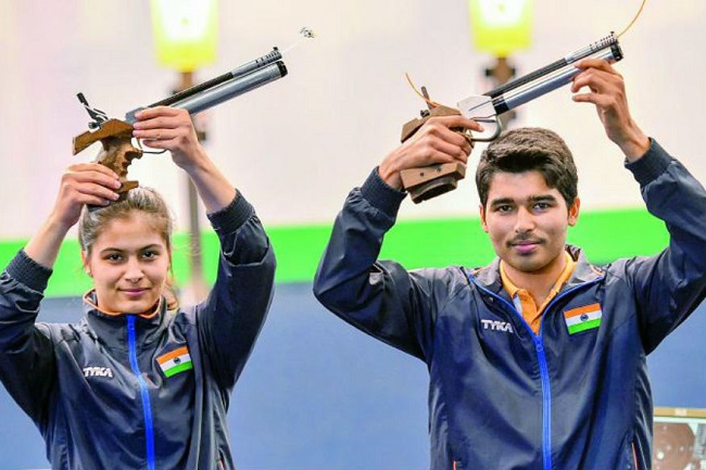 Manu Bhaker and Saurabh Chaudhary