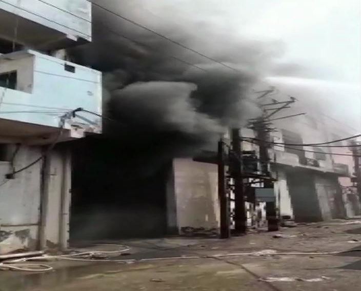 Fire broke out in a plastic bag factory in Samaypur Badli