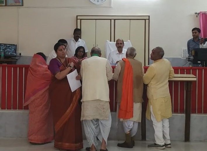 Union Minister and BJP leader Smriti Irani files nomination from Amethi