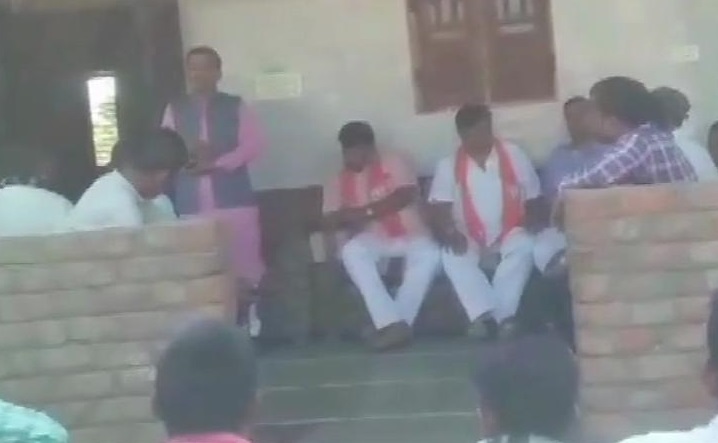 Gujarat BJP MLA telling electors Prime Minister Narendra Modi has installed cameras in polling booths