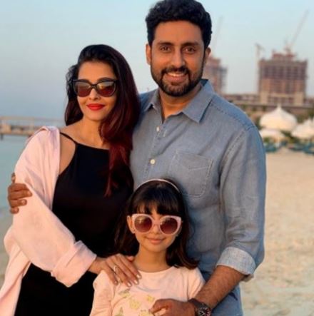 Aishwarya Rai Bachchan, Abhishek Bachchan and Aaradhya Bachchan