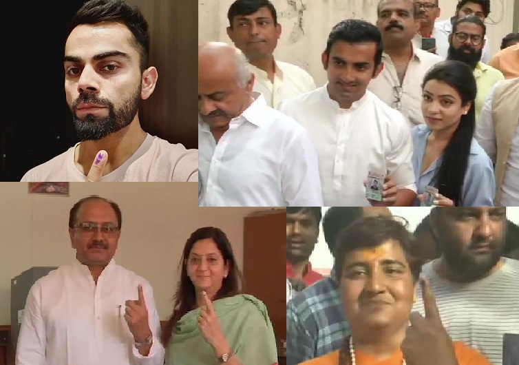 Leaders and Cricketers cast their vote