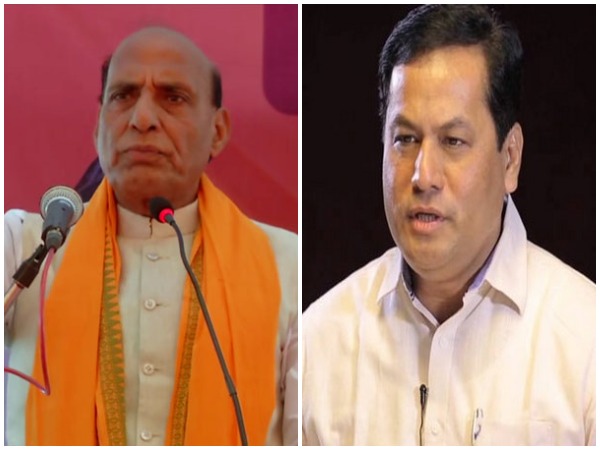 Home Minister Rajnath Singh and Assam Chief Minister Sarbananda Sonowal