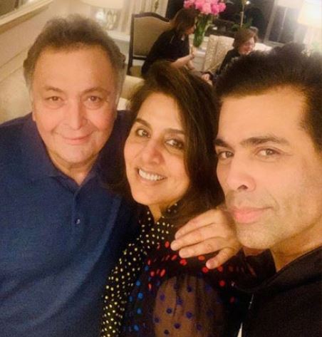 Rishi Kapoor, Neetu Kapoor and Karan Johar