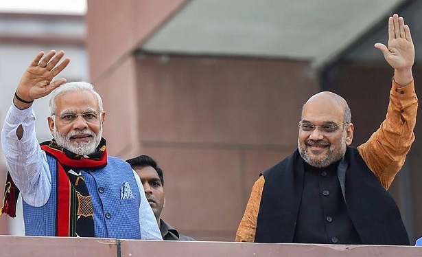 Amit Shah with Narendra Modi