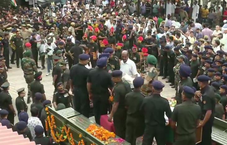 Mortal remains of Major Ketan Sharma reached his residence in Meerut on Tuesday